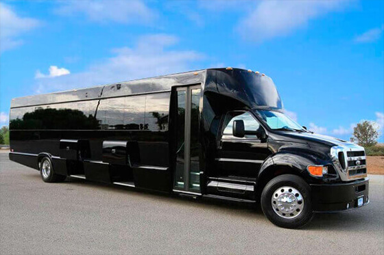 black limo bus